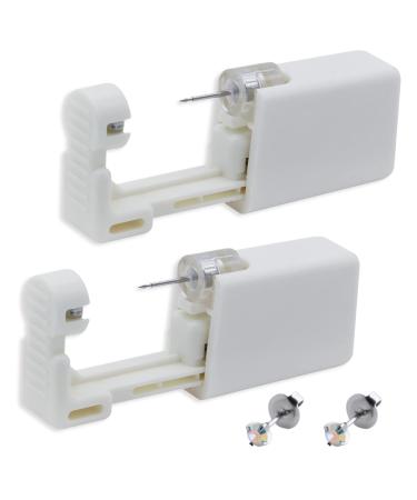 Combofix Ear Piercing Gun - Disposable Ear Piercing Gun with built-in Ear Stud Ear Piercing Kit for Piercing Supplies Ear Piercing Kit Piercing Tool (White Zircon)