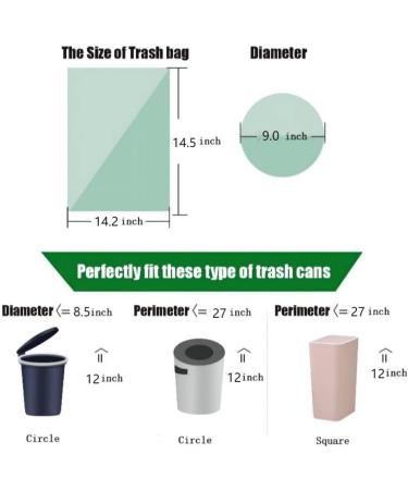 Aurmoo 165 Biowaste Sacks - Eco-Friendly 6L Organic Waste Bags for Kitchen Office & Living Room (36x37cm Green) - Buy Online on SooperMarket.com