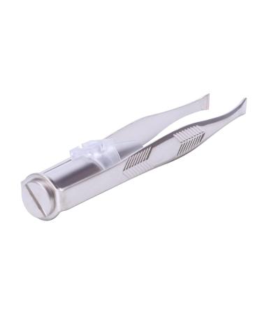 Buy 2X Stainless Steel Eyelash Eyebrow Tweezers with LED Light - Precision Grooming Tools for Flawless Beauty | International Shipping Available - Buy Online on SooperMarket.com