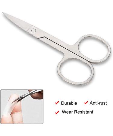 Premium Stainless Steel Nose Hair Trimmer & Eyelash Scissors for Men & Women - Professional Facial Hair Grooming - Buy Online on SooperMarket.com