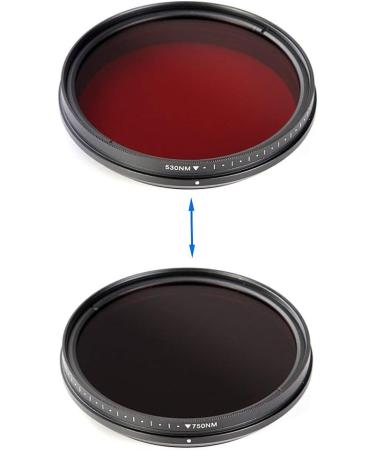 Runshuangyu 77mm 6 in 1 Infrared IR Pass X-Ray Lens Filter Compatible with Canon Nikon Sony - Adjustable 530nm to 750nm Screw-in Filter for DSLR Camera - Buy Online on SooperMarket.com