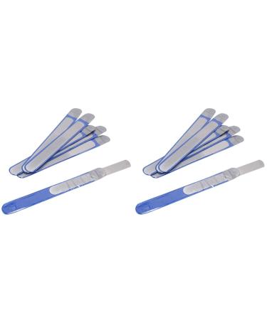 jklashfi 12 Pieces Stainless Steel Nail File Double-Sided Diamond Nail File Metal Nail File Manicure File for Family and Travel