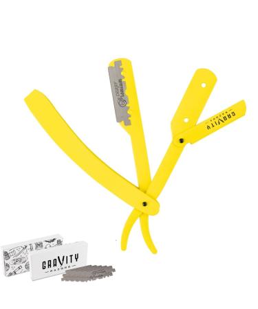 Professional Straight Razor - Minimal Exposure Straight Razor Kit with 10 Gravity Premium Blades.5mm Exposed ("The OG")