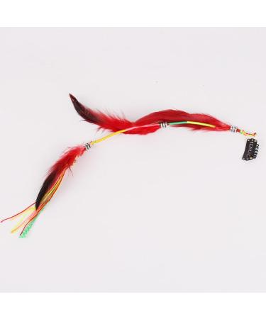 Bohemia Tassels Feather Hair Clip Colorful Feather Hair Barrettes Hair Decorations BohoPendant Hair Pin Women Headpiece Hair Braid Women Fashion Accessories Festival Hair Accessory Random color mixing - Buy Online on SooperMarket.com
