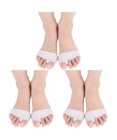 Healeved Foot Hallux Valgus Separators 6pairs Separator Big Overlapping Valgus Correctors of Bunion Hallux Metatarsal Pad Bunion Feet Care Tool Whitex3pcs mediumx3pcs