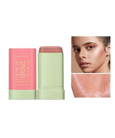 Multi -use on the go Tied Moisture Bronze Stick soft cream blush for cheeks contour stick highlighter make-up sticks light and mixable bronze stick (warm glow) warm glow 1 g (1 Pack)