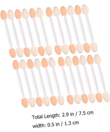 Angoily 50pcs Two-color Eyeshadow Brush Eye Shadow Concealer Eyeshadow Cosmetic Woman Tool Girl - Buy Online on SooperMarket.com