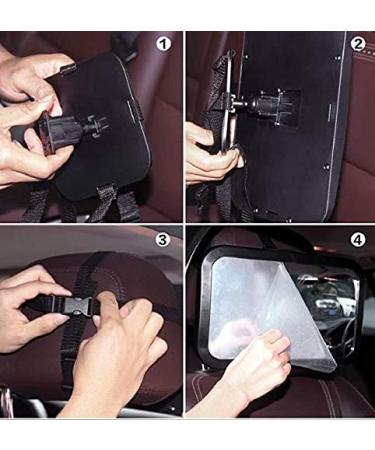 Large Shatterproof Baby Car Mirror | Back Seat Baby Mirror for Monitoring Child | Lightweight & Safe Rear View Mirror - Buy Online on SooperMarket.com