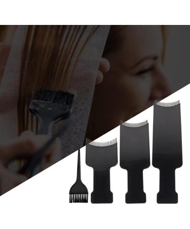 KALLORY Hair Dye Tools: Highlighting Board & Brush Kit for Hair Coloring - 4 Pcs Set, 32x10x1.3cm - Black - Buy Online on SooperMarket.com