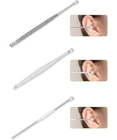 6Pcs Ear Curette Clean Spoon Wax Remover & Earpick Beauty Tools - Silver One Size - Buy Online on SooperMarket.com