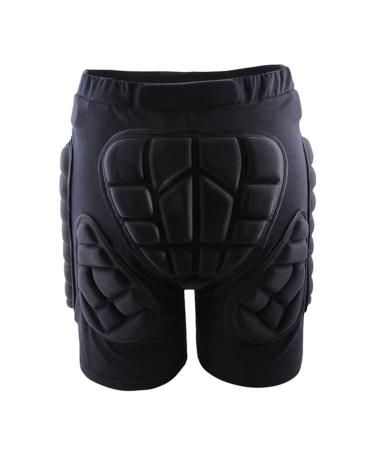 Besportble Kinder Sportshorts Padded shorts Children's shorts Short skateful pants Pad Short pants skate pants hockey pants hockey belts buttocks ski pants feed filling 3D l black