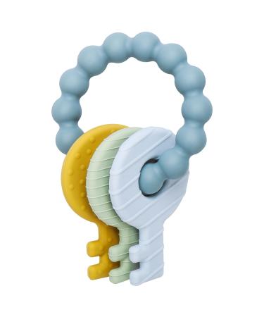 Bite ring for babies bite ring keys babies bpa - free baby bite ring toy key baby nom toothing aid for babies from 3 months - bite ring for babies in blue blue