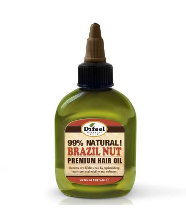 Difeel Premium Natural Deep Conditioning Hair Oil - Brazil Nut Oil 2.5 Ounce (6-Pack)