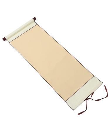 ARTIBETTER Hanging Wall Blank Scrolls 1 Pcs 31 x 13 Inch Hanging Chinese Xuan Paper Scroll Blank Calligraphy Scroll Art Painting Scrolls for Home Decor (Golden) Chinese Painting Paper