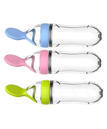 Milist Baby Food Feeder Set - Silicone Pacifier Feeder & Squeeze Spoon for Infants & Toddlers | 3-Piece Dietary Supplement Set - Buy Online on SooperMarket.com