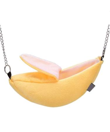 WATAWATA Hamster Swing Hanging House Hammock for Small Young Rodent Pet Bed or Sleeping Nest (Banana)