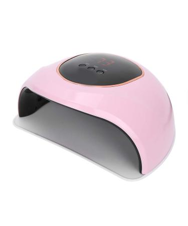 UV LED Nail Lamp 72W Professional Nail Dryer Gel Nail Polish Curing Light Electric Manicure Machine with LCD Screen & Automatic Sensor for Home and Salon(Pink)
