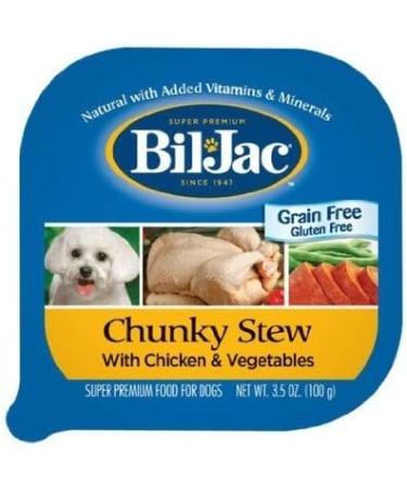 Bil Jac Wet Dog Food Variety Bundle 3.5 oz (Pack of 6) includes 2-Trays Hearty Stew with Beef & Barley + 2-Trays Chunky Stew with Chicken & Vegetables + 2-Trays Harvest Feast with Turkey & Sweet Potatoes in Gravy - Buy Online on SooperMarket.com