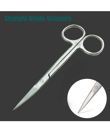 Krisp Beauty Stainless Steel Scissors Set - 2 PCS Nail & Cuticle / Manicure Scissors Kit - Straight & Curved Blades for Beard Mustache Nose Hair Ear Hair Eyebrow & Eyelash Cutting - Buy Online on SooperMarket.com