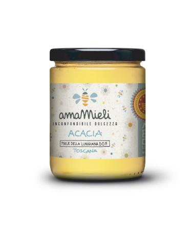 Amamieli - Honey from Lunigiana PDO | Unmistakable sweetness with Acacia flower | from organic farming | 400 g