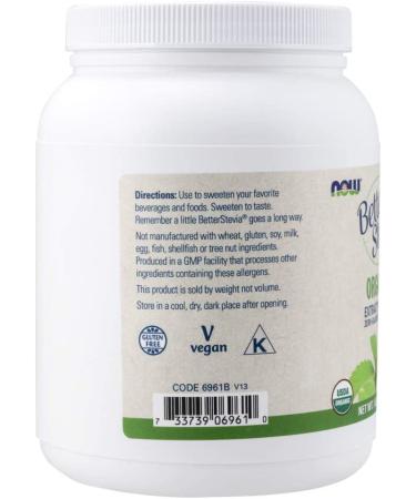 Now Foods Organic Better Stevia Extract Powder - 1 lb (454 g) - Buy Online on SooperMarket.com