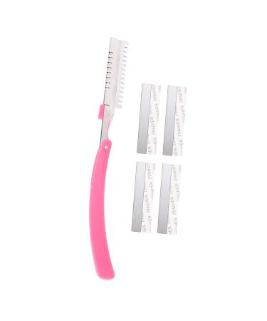 Beavorty 2 sets of trimming the eyebrows beard cutting clasp fabricate shaver hair cutter for eyebrows bearing tools plastic eyebrows trim peach 20x1.6x0.7cmx2pcs different colors x 2 pieces