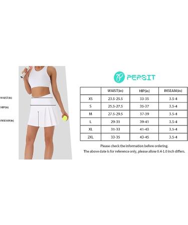 PERSIT Women's High Waisted Pleated Tennis Skirt with Pockets and Shorts - Large Black - Buy Online on SooperMarket.com