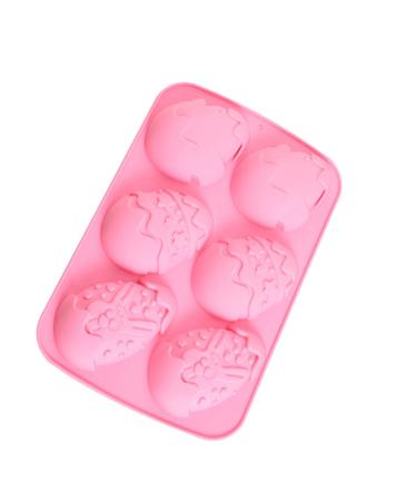 Milisten Cake Molds Silicone Cookie Stencil Silicone Gummy Molds DIY Soap Mold Cookie Molds Ice Cube Mold Candy Craft Mold Egg Candy Mold Baking Tool Supplies Pink Eggs Chocolate