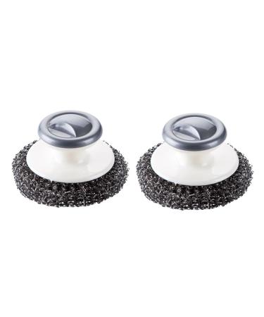 GIISH Stainless Steel Scrubber Heavy Duty Pot Scrubbers Dish Scrubber with Handle Cleaning Brush Wash for Dish