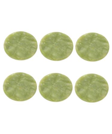 FOMIYES 6pcs eyelash tools jade stones lashes eyelash jade stone eyelash extension pallet lash extension tools plate round tray Eyelash Extension Accessory natural ore glue Fake eyelashes