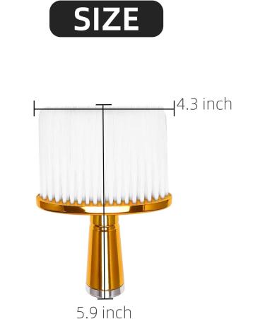 Hair Brush Neck Duster Hairdressing Hair Cutting Cleaning Brush for Barber Hairdressing Tools-Gold - Buy Online on SooperMarket.com