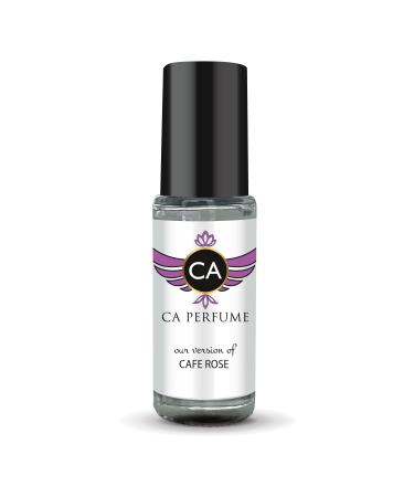 CA Perfume Impression of Tom F Cafe Rose For Women & Men Replica Fragrance Body Oil Dupes Alcohol-Free Essential Aromatherapy Sample Travel Size Concentrated Long Lasting Roll-On 0.14 Fl Oz/4ml-X1