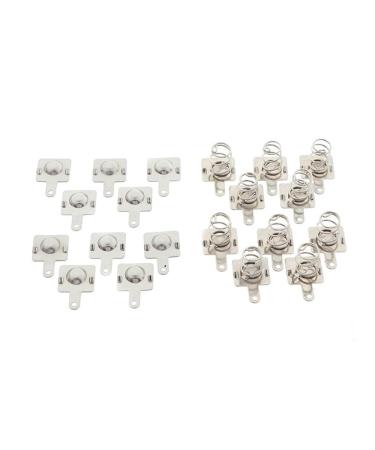 10pair Replacement Metal Batteries Spring Contact Plate Silver for AA AAA Batteries Positive and Negative Contact Pieces Small Springs Compression 10 Pairs
