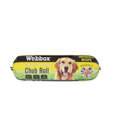 Webbox Improved Recipe Prime Chub Roll Beef Duck or Chicken Dog Food Treats 720g (Chub Roll Chicken 1 Pack)