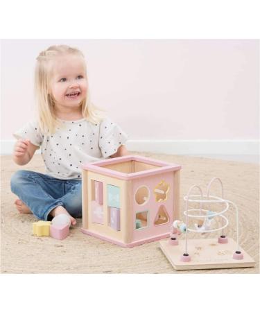 Little Dutch 4427 Wooden Activity Cube - Adventure Pink | Enhance Motor Skills & Fun Playtime for Kids - Buy Online on SooperMarket.com