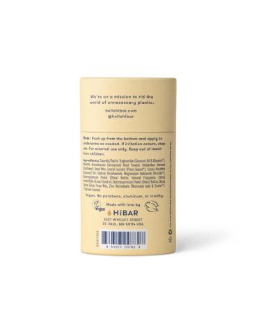 HiBAR - Coconut & Vanilla Plastic Free Deodorant - Natural Deodorant - All-Day Protection - With Sunflower Seed Wax Rice Bran & Shea Butter - Plastic Paraben & Aluminum-Free - Vegan - 1 Pack - Buy Online on SooperMarket.com
