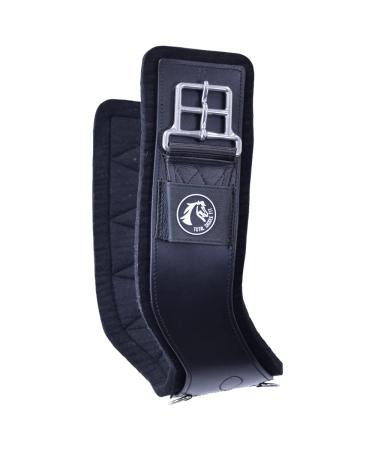Total Saddle Fit - Shoulder Relief Cinch - Western Cinch Black w/ Balance Buckle 30" w/ Black Fleece
