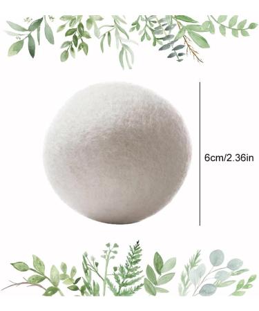 Natural Wool Dryer Balls - 6 Eco-Friendly Felt Balls for Tumble Dryers | Reduce Drying Time & Wrinkles - Buy Online on SooperMarket.com