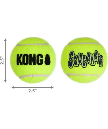 KONG - Toy Premium Squeak Tennis Balls Gentle on Teeth - For Medium Dogs (6 Pack) Medium Pack of 6 Standard Packaging - Buy Online on SooperMarket.com