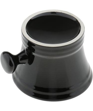 Black Ceramics Men Shaving Mug Bowl | Premium Barber Beard Shaving Brush Soap Cup - Buy Online on SooperMarket.com