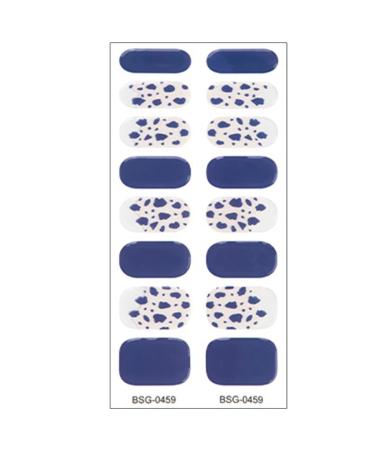 Ruarby Coffin/Ovals Press on Nail French Stripes Fake Nails Acrylic False Nails Artificial Nails Glues on Nail for Womens Girls