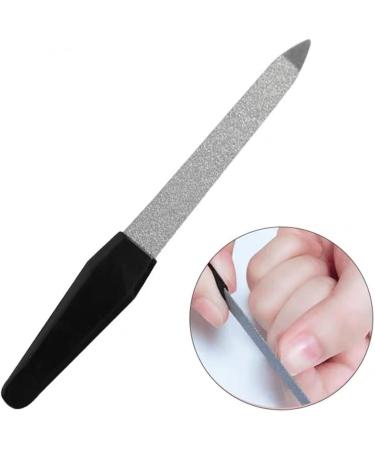 3-Part Manicure Set | Stainless Steel Nail Scissors Files & Tweezers | Nail Care Kit with Leather Case for Men & Women - Black - Buy Online on SooperMarket.com