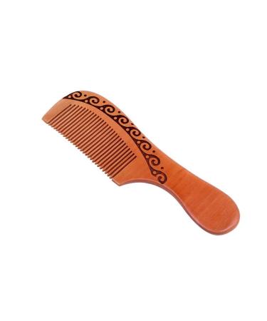 Comb Handmade Comb Wood Hair Comb Natural Comb Flower Fine Tooth Hair wooden comb (Color : 4)