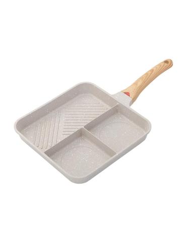 Lukasz Durable Versatile Frying Pan for Fried Eggs 3 in 1 Steak Lunch Frying Pan Cooking Utensils