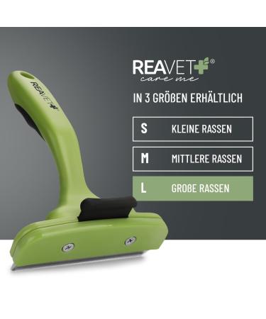 Reavet Unterwollkamm for Dogs & Cats - Large Short Hair Grooming Tool with Self-Cleaning Button | Effortlessly Remove Underwool & Maintain Top Coat - Buy Online on SooperMarket.com