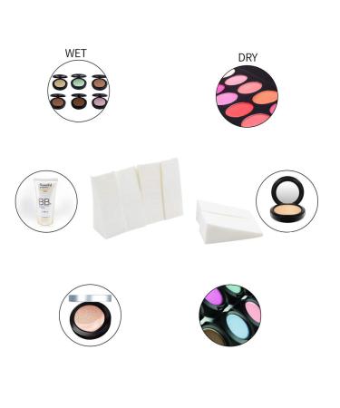 40pcs White Triangle Makeup Wedges - Premium Cosmetic Sponges for Flawless Foundation Application | Beauty Tools for Professional Makeup - Buy Online on SooperMarket.com
