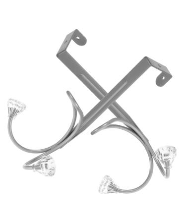 CHILDWEET Metal Door Hanger 2pcs Door Hook Towel Rack Towels Coats Scarf Hook Over Door Towel Hanger Organizer Kitchen Utensils