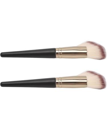 Contour Brush Pack of 2 Facial Shadow Brushes Soft Fiber Show Brush Makeup Powder Brush with Wooden Handle for Salon Travel - Buy Online on SooperMarket.com