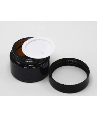 3 PCS Brown Glass Refillable Cosmetic Jars | Empty Face Cream & Lip Balm Containers (30 ml) - International Shipping Available - Buy Online on SooperMarket.com