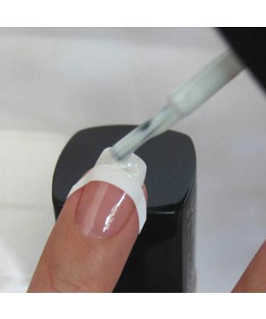 240Pcs French Manicure Nail Art Stickers - Self-Adhesive Tips for Manicure Decoration, DIY Nail Art Tools with Moon Shape Design - White - Buy Online on SooperMarket.com
